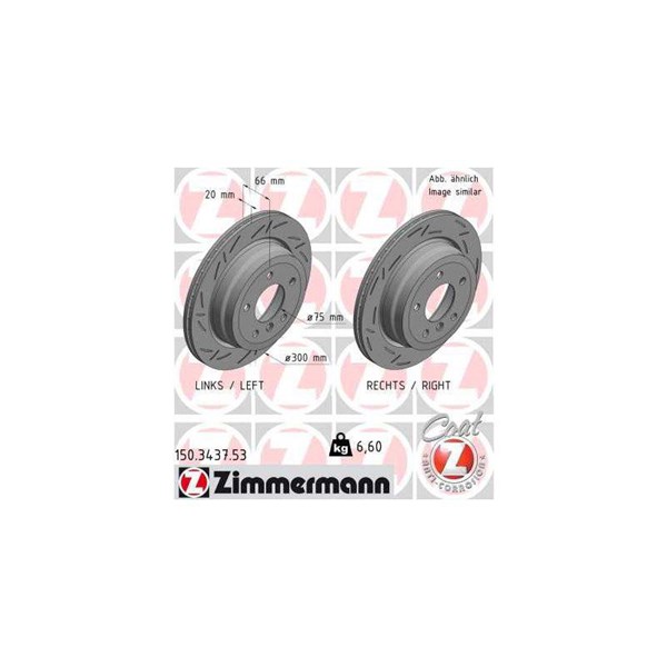 Bromsskiva Ventilerad, Bakaxel Zimmermann Black Z 150.3437.53 ZIMMERMANN Bromsskiva Ventilerad, Bakaxel Zimmermann Black Z 150.3437.53 ZIMMERMANN