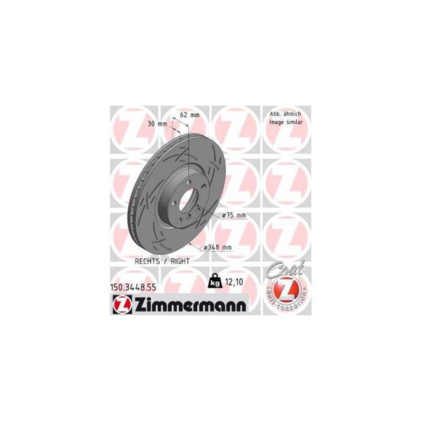 Bromsskiva, Framaxel, framaxel höger Zimmermann 150.3448.55 ZIMMERMANN