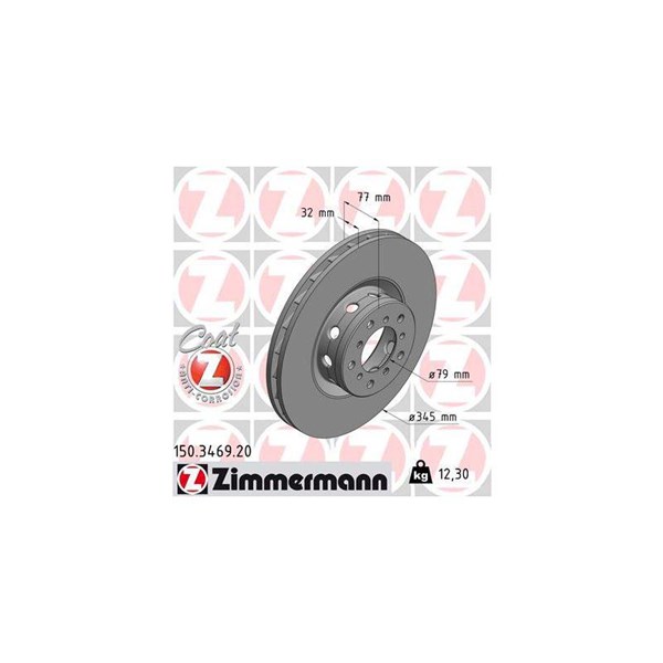 Bromsskiva Ventilerad, framaxel höger Zimmermann 150.3469.20 ZIMMERMANN Bromsskiva Ventilerad, framaxel höger Zimmermann 150.3469.20 ZIMMERMANN