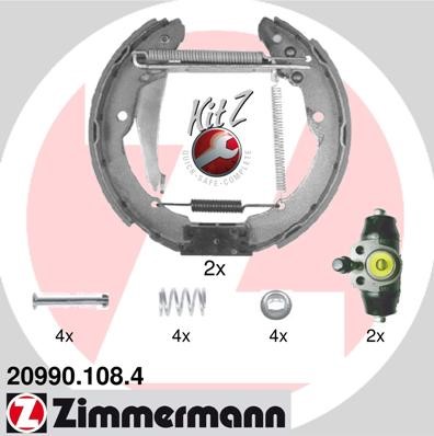 Bromsbackar, sats, Bakaxel Zimmermann Kit z 20990.108.4 ZIMMERMANN