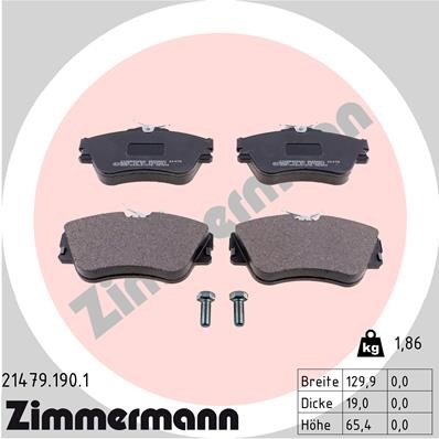 Bromsbeläggsats Solid, Framaxel Zimmermann 21479.190.1 ZIMMERMANN