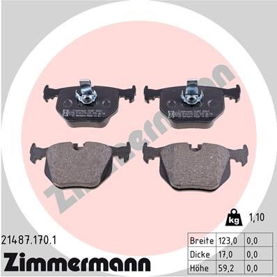 Bromsbeläggsats, Bakaxel ZIMMERMANN