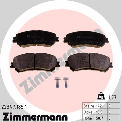 Bromsbeläggsats, Framaxel Zimmermann 22347.185.1 ZIMMERMANN