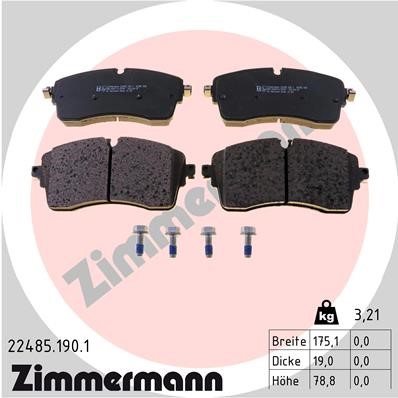 Bromsbeläggsats, Framaxel Zimmermann 22485.190.1 ZIMMERMANN
