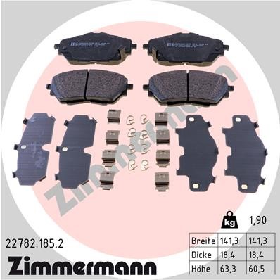 Bromsbeläggsats, Framaxel Zimmermann 22782.185.2 ZIMMERMANN