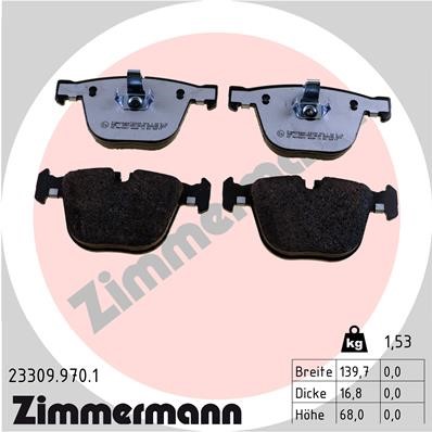 Bromsbeläggsats, Bakaxel Zimmermann Rd:z 23309.970.1 ZIMMERMANN