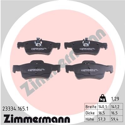 Bromsbeläggsats, Bakaxel ZIMMERMANN