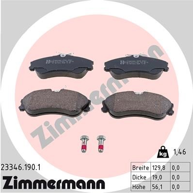Bromsbeläggsats, Framaxel Zimmermann 23346.190.1 ZIMMERMANN