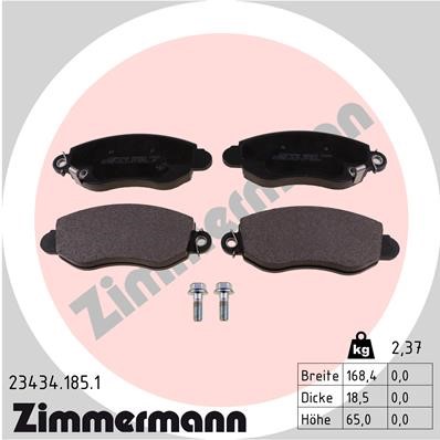 Bromsbeläggsats, Framaxel Zimmermann 23434.185.1 ZIMMERMANN