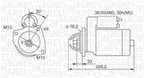 Startmotor 12V Magneti marelli 063721067010 MAGNETI MARELLI