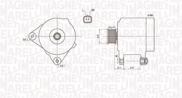 Generator 12V 110A Magneti marelli 063731768010 MAGNETI MARELLI