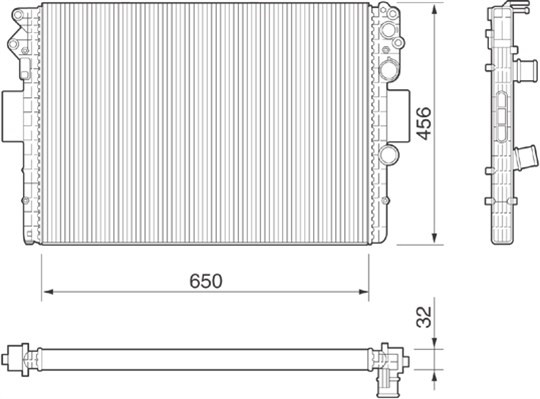 Kylare, motorkylning Magneti marelli 350213182000 MAGNETI MARELLI