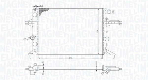 Kylare, motorkylning Magneti marelli 350213192400 MAGNETI MARELLI