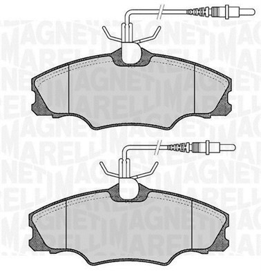 Bromsbeläggsats, Framaxel Magneti marelli 363916060374 MAGNETI MARELLI