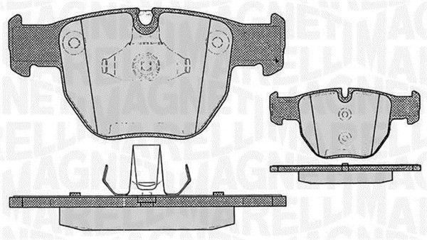 Bromsbeläggsats, Framaxel Magneti marelli 363916060580 MAGNETI MARELLI