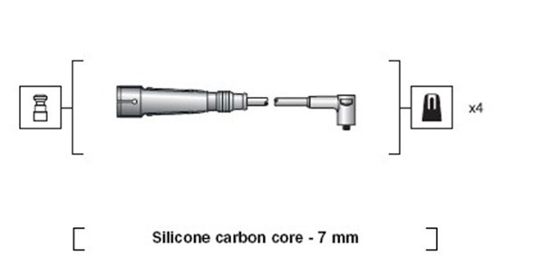 Tändkabelsats Magneti marelli 941318111123 MAGNETI MARELLI