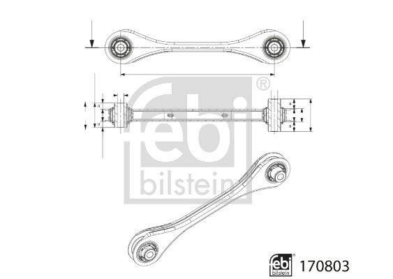 Länkarm, Fram, Bakaxel höger, Bakaxel vänster, Nedre Febi bilstei FEBI BILSTEIN