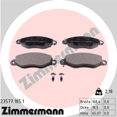 Bromsbeläggsats, Framaxel Zimmermann 23577.185.1 ZIMMERMANN