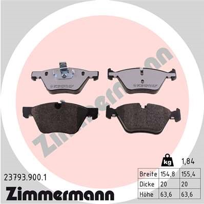 Bromsbeläggsats, Framaxel Zimmermann Rd:z 23793.900.1 ZIMMERMANN Bromsbeläggsats, Framaxel Zimmermann Rd:z 23793.900.1 ZIMMERMANN