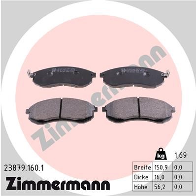 Bromsbeläggsats, Framaxel Zimmermann 23879.160.1 ZIMMERMANN