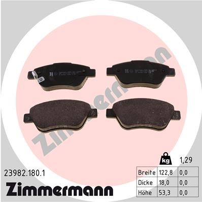 Bromsbeläggsats, Framaxel Zimmermann 23982.180.1 ZIMMERMANN