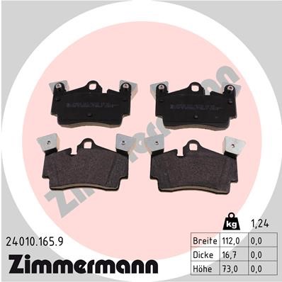 Bromsbeläggsats, Bakaxel Zimmermann Pb:z 24010.165.9 ZIMMERMANN