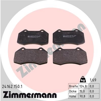 Bromsbeläggsats, Framaxel Zimmermann 24162.150.1 ZIMMERMANN