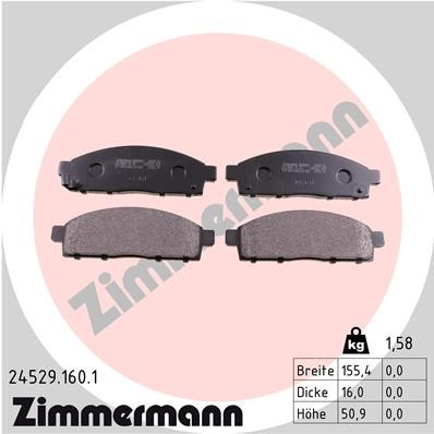 Bromsbeläggsats, Framaxel Zimmermann 24529.160.1 ZIMMERMANN