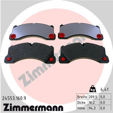 Bromsbeläggsats, Framaxel Zimmermann Pb:z 24553.160.9 ZIMMERMANN