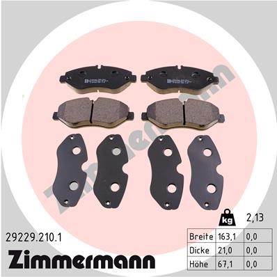 Bromsbeläggsats, Framaxel Zimmermann 29229.210.1 ZIMMERMANN