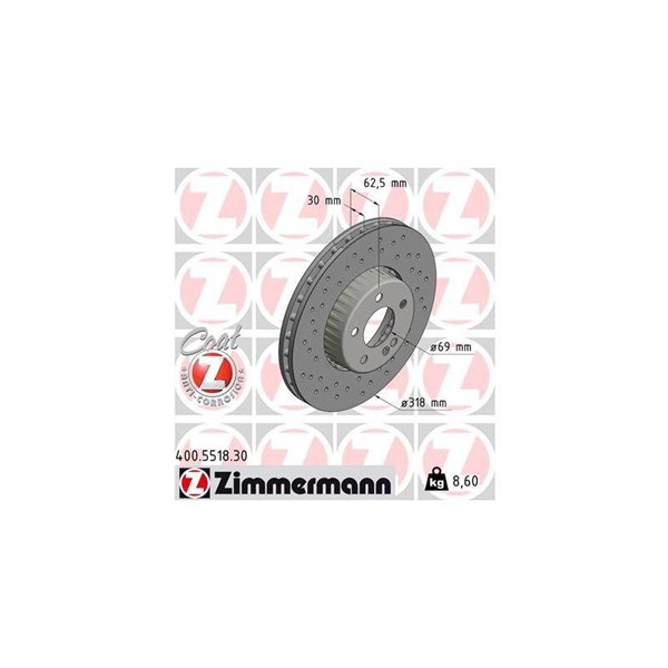 Bromsskiva Bromsskiva tvådelad, Framaxel Zimmermann 400.5518.30 ZIMMERMANN Bromsskiva Bromsskiva tvådelad, Framaxel Zimmermann 400.5518.30 ZIMMERMANN