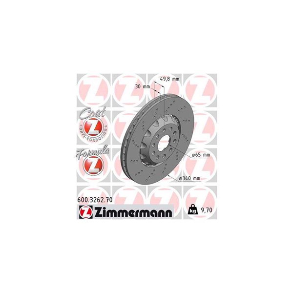 Bromsskiva Bromsskiva tvådelad, Framaxel Zimmermann 600.3262.70 ZIMMERMANN