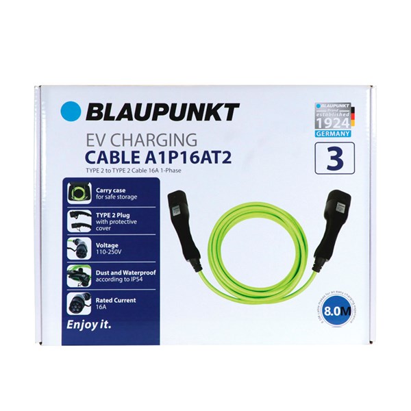 Laddkabel Blaupunkt elbil Typ 2 16A, Fas-3 Blaupunkt BP 0270003 Blaupunkt Laddkabel Blaupunkt elbil Typ 2 16A, Fas-3 Blaupunkt BP 0270003 Blaupunkt