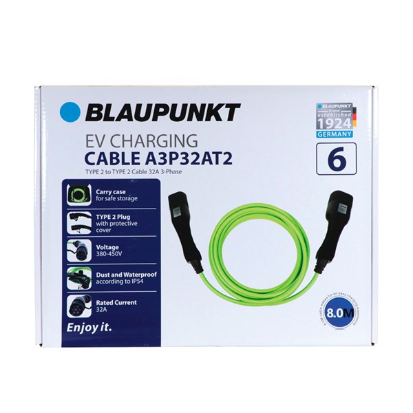 Laddkabel Blaupunkt elbil Typ 2 32A, Fas-3 Blaupunkt BP 0270006 Blaupunkt Laddkabel Blaupunkt elbil Typ 2 32A, Fas-3 Blaupunkt BP 0270006 Blaupunkt