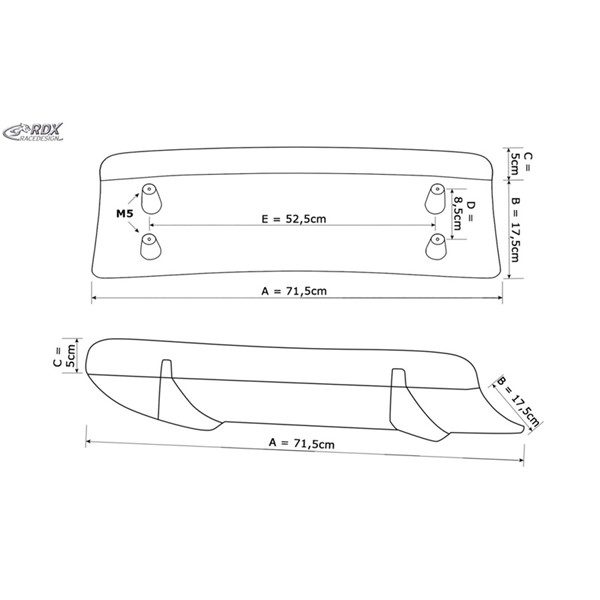Bakdel/diffuser Rdx racedesign RD RBM22 RDX Racedesign