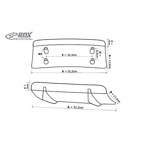 Bakdel/diffuser Rdx racedesign RD RSU01 RDX Racedesign Bakdel/diffuser Rdx racedesign RD RSU01 RDX Racedesign