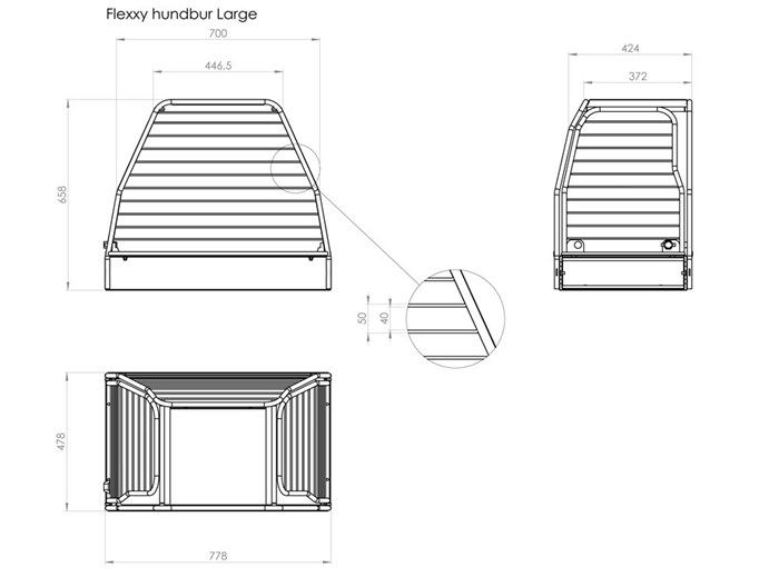 Hundbur Flexxy L, Universal Hundbur Flexxy L, Universal