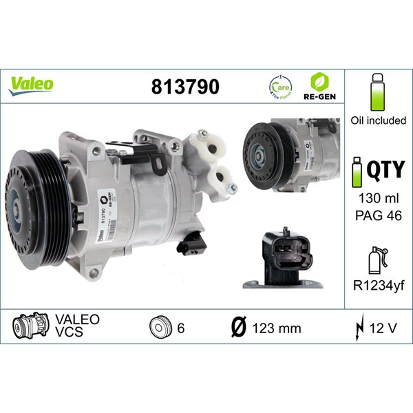 Kompressor, klimatanläggning Valeo 813790 VALEO