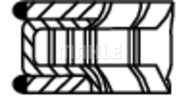 Kolvringar, kit Mahle 038 52 N0 MAHLE