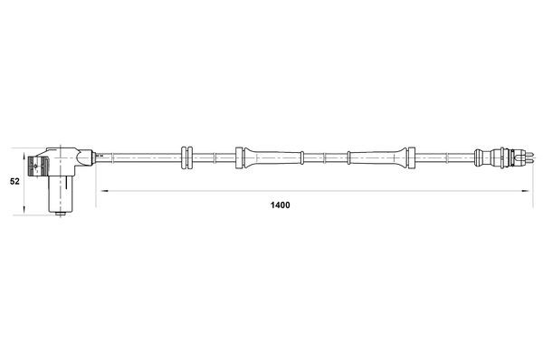 ABS-givare, Sensor, hjulvarvtal, Framaxel Bosch 0 265 006 427 BOSCH
