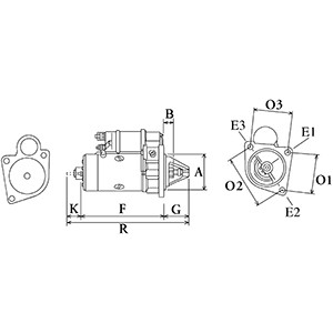 Startmotor 12V Hc-cargo 116505 HC-Cargo