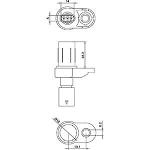 Sensor, kamaxelgivare Hc-cargo 151033 HC-Cargo
