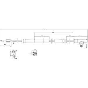 ABS-givare, Sensor, hjulvarvtal, framaxel vänster Hc-cargo 182767 HC-Cargo