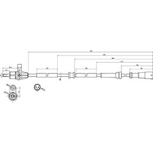 ABS-givare, Sensor, hjulvarvtal, Bakaxel höger Hc-cargo 182809 HC-Cargo