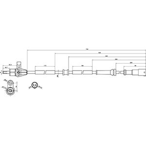 ABS-givare, Sensor, hjulvarvtal, Bakaxel vänster Hc-cargo 182810 HC-Cargo