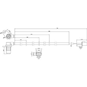 ABS-givare, Sensor, hjulvarvtal, Bakaxel vänster Hc-cargo 182824 HC-Cargo