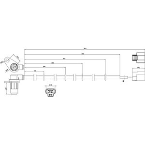 ABS-givare, Sensor, hjulvarvtal, framaxel vänster Hc-cargo 182826 HC-Cargo