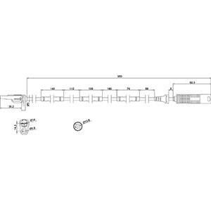 ABS-givare, Sensor, hjulvarvtal, Bakaxel, båda sidor Hc-cargo 182 HC-Cargo