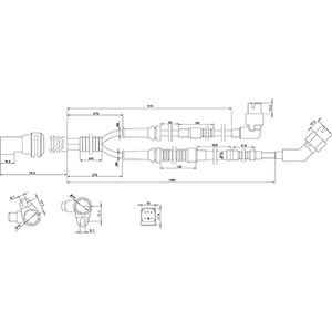ABS-givare, Sensor, hjulvarvtal, Bakaxel, båda sidor Hc-cargo 182 HC-Cargo