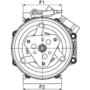 Kompressor, klimatanläggning 12V Hc-cargo 241127 HC-Cargo